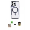MARSİLYAN™- iPhone 16 Pro Max Kılıf Yadigar Klasik Özel Seri - Siyah Buffer Cam Ekran Koruyucu + Raze Metal Kamera Lens - CLTM