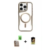 MARSİLYAN™- iPhone 16 Pro Max Kılıf Yadigar Klasik Özel Seri - Siyah Buffer Cam Ekran Koruyucu + Raze Metal Kamera Lens - CLTM