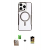 MARSİLYAN™- iPhone 16 Pro Max Kılıf Yadigar Klasik Özel Seri - Siyah Buffer Cam Ekran Koruyucu + Raze Metal Kamera Lens - CLTM
