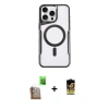 MARSİLYAN™- iPhone 16 Pro Max Kılıf Yadigar Klasik Özel Seri - Siyah Buffer Cam Ekran Koruyucu + Raze Metal Kamera Lens - CLTM