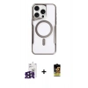 MARSİLYAN™- iPhone 16 Pro Max Kılıf Yadigar Klasik Özel Seri - Siyah Buffer Cam Ekran Koruyucu + Bilvis Titan Kamera Lens - SH