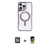 MARSİLYAN™- iPhone 16 Pro Max Kılıf Yadigar Klasik Özel Seri - Siyah Buffer Cam Ekran Koruyucu + Siyah PVD Metal Kamera Lens