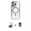MARSİLYAN™- iPhone 16 Pro Max Kılıf Yadigar Klasik Özel Seri - Siyah Buffer Hayalet Cam Ekran Koruyucu + Bilvis Titan Kamera Lens - GS