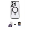 MARSİLYAN™- iPhone 16 Pro Max Kılıf Yadigar Klasik Özel Seri - Siyah Buffer Hayalet Cam Ekran Koruyucu + Bilvis Titan Kamera Lens - GS
