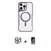 MARSİLYAN™- iPhone 16 Pro Max Kılıf Yadigar Klasik Özel Seri - Siyah Buffer Hayalet Cam Ekran Koruyucu + Pers Alüminyum Kamera Lens - GI