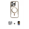 MARSİLYAN™- iPhone 16 Pro Max Kılıf Yadigar Klasik Özel Seri - Siyah Buffer Hayalet Cam Ekran Koruyucu + Pers Alüminyum Kamera Lens - GI