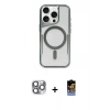 MARSİLYAN™- iPhone 16 Pro Max Kılıf Yadigar Klasik Özel Seri - Siyah Buffer Hayalet Cam Ekran Koruyucu + Pers Alüminyum Kamera Lens - GI