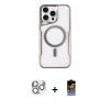 MARSİLYAN™- iPhone 16 Pro Max Kılıf Yadigar Klasik Özel Seri - Siyah Buffer Hayalet Cam Ekran Koruyucu + Pers Alüminyum Kamera Lens - GS