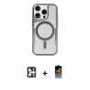 MARSİLYAN™- iPhone 16 Pro Max Kılıf Yadigar Klasik Özel Seri - Siyah Buffer Hayalet Cam Ekran Koruyucu + PVD Metal Kamera Lens - GS