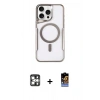 MARSİLYAN™- iPhone 16 Pro Max Kılıf Yadigar Klasik Özel Seri - Siyah Buffer Hayalet Cam Ekran Koruyucu + PVD Metal Kamera Lens - GS