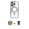 MARSİLYAN™- iPhone 16 Pro Max Kılıf Yadigar Klasik Özel Seri - Siyah Buffer Hayalet Cam Ekran Koruyucu + Pers Alüminyum Kamera Lens - CLTM