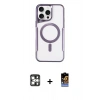 MARSİLYAN™- iPhone 16 Pro Max Kılıf Yadigar Klasik Özel Seri - Siyah Buffer Hayalet Cam Ekran Koruyucu + PVD Metal Kamera Lens - GS