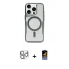 MARSİLYAN™- iPhone 16 Pro Max Kılıf Yadigar Klasik Özel Seri - Siyah Buffer Hayalet Cam Ekran Koruyucu + Pers Alüminyum Kamera Lens - GS