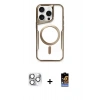 MARSİLYAN™- iPhone 16 Pro Max Kılıf Yadigar Klasik Özel Seri - Siyah Buffer Hayalet Cam Ekran Koruyucu + Pers Alüminyum Kamera Lens - GS