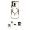 MARSİLYAN™- iPhone 16 Pro Max Kılıf Yadigar Klasik Özel Seri - Siyah Buffer Hayalet Cam Ekran Koruyucu + Raze Metal Kamera Lens - NLGY