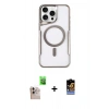 MARSİLYAN™- iPhone 16 Pro Max Kılıf Yadigar Klasik Özel Seri - Siyah Buffer Hayalet Cam Ekran Koruyucu + Raze Metal Kamera Lens - NLGY