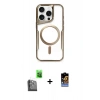 MARSİLYAN™- iPhone 16 Pro Max Kılıf Yadigar Klasik Özel Seri - Siyah Buffer Hayalet Cam Ekran Koruyucu + Raze Metal Kamera Lens - SH