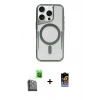MARSİLYAN™- iPhone 16 Pro Max Kılıf Yadigar Klasik Özel Seri - Siyah Buffer Hayalet Cam Ekran Koruyucu + Raze Metal Kamera Lens - SH