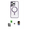 MARSİLYAN™- iPhone 16 Pro Max Kılıf Yadigar Klasik Özel Seri - Siyah Buffer Hayalet Cam Ekran Koruyucu + Raze Metal Kamera Lens - SH