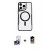 MARSİLYAN™- iPhone 16 Pro Max Kılıf Yadigar Klasik Özel Seri - Siyah Buffer Hayalet Cam Ekran Koruyucu + Bilvis Titan Kamera Lens - SH