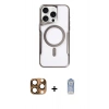 MARSİLYAN™- iPhone 16 Pro Max Kılıf Yadigar Klasik Özel Seri - Siyah Joko Magic 5D Cam + Pers Alüminyum Kamera Lens - CLTM
