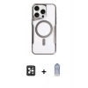 MARSİLYAN™- iPhone 16 Pro Max Kılıf Yadigar Klasik Özel Seri - Siyah Joko Magic 5D Cam + PVD Metal Kamera Lens - SH