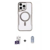 MARSİLYAN™- iPhone 16 Pro Max Kılıf Yadigar Klasik Özel Seri - Siyah Joko Magic 5D Cam + Titanyum Gri Bilvis Titan Kamera Lens