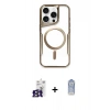 MARSİLYAN™- iPhone 16 Pro Max Kılıf Yadigar Klasik Özel Seri - Siyah Joko Magic 5D Cam + Titanyum Gri Bilvis Titan Kamera Lens