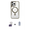 MARSİLYAN™- iPhone 16 Pro Max Kılıf Yadigar Klasik Özel Seri - Siyah Joko Magic 5D Cam + Titanyum Gri Bilvis Titan Kamera Lens