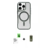 MARSİLYAN™- iPhone 16 Pro Max Kılıf Yadigar Klasik Özel Seri - Siyah Joko Magic 5D Hayalet Cam + Raze Metal Kamera Lens - BZ