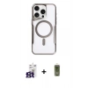 MARSİLYAN™- iPhone 16 Pro Max Kılıf Yadigar Klasik Özel Seri - Siyah Joko Magic 5D Hayalet Cam + Bilvis Titan Kamera Lens - TMGI