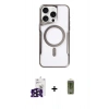 MARSİLYAN™- iPhone 16 Pro Max Kılıf Yadigar Klasik Özel Seri - Siyah Joko Magic 5D Hayalet Cam + Bilvis Titan Kamera Lens - SH