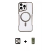 MARSİLYAN™- iPhone 16 Pro Max Kılıf Yadigar Klasik Özel Seri - Siyah Joko Magic 5D Hayalet Cam + PVD Metal Kamera Lens - GD