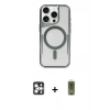 MARSİLYAN™- iPhone 16 Pro Max Kılıf Yadigar Klasik Özel Seri - Siyah Joko Magic 5D Hayalet Cam + PVD Metal Kamera Lens - GS