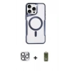 MARSİLYAN™- iPhone 16 Pro Max Kılıf Yadigar Klasik Özel Seri - Siyah Joko Magic 5D Hayalet Cam + Pers Alüminyum Kamera Lens - GI