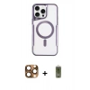 MARSİLYAN™- iPhone 16 Pro Max Kılıf Yadigar Klasik Özel Seri - Siyah Joko Magic 5D Hayalet Cam + Pers Alüminyum Kamera Lens - CLTM