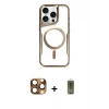MARSİLYAN™- iPhone 16 Pro Max Kılıf Yadigar Klasik Özel Seri - Siyah Joko Magic 5D Hayalet Cam + Pers Alüminyum Kamera Lens - CLTM
