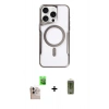 MARSİLYAN™- iPhone 16 Pro Max Kılıf Yadigar Klasik Özel Seri - Siyah Joko Magic 5D Hayalet Cam + Raze Metal Kamera Lens - NLGY