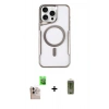 MARSİLYAN™- iPhone 16 Pro Max Kılıf Yadigar Klasik Özel Seri - Siyah Joko Magic 5D Hayalet Cam + Raze Metal Kamera Lens - NLGY
