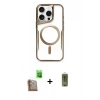 MARSİLYAN™- iPhone 16 Pro Max Kılıf Yadigar Klasik Özel Seri - Siyah Joko Magic 5D Hayalet Cam + Raze Metal Kamera Lens - CLTM