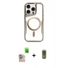 MARSİLYAN™- iPhone 16 Pro Max Kılıf Yadigar Klasik Özel Seri - Siyah Joko Magic 5D Hayalet Cam + Raze Metal Kamera Lens - NLGY
