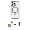 MARSİLYAN™- iPhone 16 Pro Max Kılıf Yadigar Klasik Özel Seri - Siyah Joko Magic 5D Hayalet Cam + Raze Metal Kamera Lens - CLTM