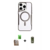 MARSİLYAN™- iPhone 16 Pro Max Kılıf Yadigar Klasik Özel Seri - Siyah Joko Magic 5D Hayalet Cam + Raze Metal Kamera Lens - CLTM