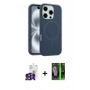 MARSİLYAN™- iPhone 16 Pro Max Kılıf Yankı Form Serisi - Şeffaf 360 Full Body Arka Koruyucu + Bilvis Titan Kamera Lens - SH