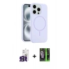 MARSİLYAN™- iPhone 16 Pro Max Kılıf Yankı Form Serisi - Şeffaf 360 Full Body Arka Koruyucu + Bilvis Titan Kamera Lens - SH
