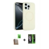 MARSİLYAN™- iPhone 16 Pro Max Kılıf Yankı Form Serisi - Şeffaf 360 Full Body Arka Koruyucu + Raze Metal Kamera Lens - CLTM