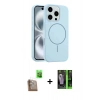 MARSİLYAN™- iPhone 16 Pro Max Kılıf Yankı Form Serisi - Şeffaf 360 Full Body Arka Koruyucu + Raze Metal Kamera Lens - CLTM