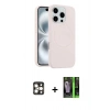 MARSİLYAN™- iPhone 16 Pro Max Kılıf Yankı Form Serisi - Şeffaf 360 Full Body Arka Koruyucu + Gold PVD Metal Kamera Lens