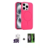 MARSİLYAN™- iPhone 16 Pro Max Kılıf Yankı Form Serisi - Şeffaf 360 Full Body Arka Koruyucu + Gümüş Bilvis Titan Kamera Lens