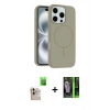 MARSİLYAN™- iPhone 16 Pro Max Kılıf Yankı Form Serisi - Şeffaf 360 Full Body Arka Koruyucu + Raze Metal Kamera Lens - NLGY